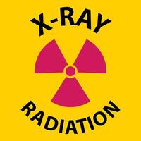 Notice X-Ray Radiation Sign On White Background vector