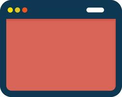 Flat style illustration of a browser window. vector