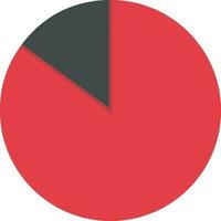 Flat illustrtaion of a pie chart. vector