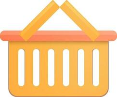 Flat style icon of a shopping basket. vector