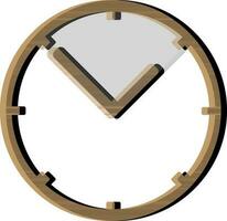 3D style wall clock symbol. vector