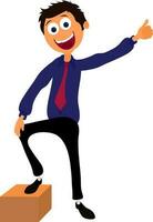 Cartoon character of a happy man. vector