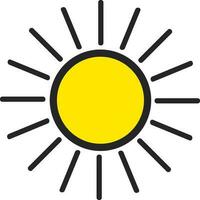 Flat illustration of a sun. vector