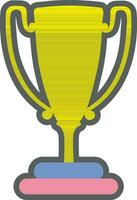 Flat style icon of a trophy cup. vector