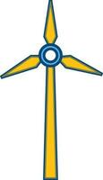 Flat illustration of wind mill. vector