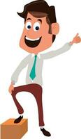 Cartoon character of a businessman. vector