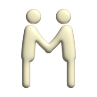 3d icon of handshake png