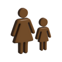 3d icon mom and kid png