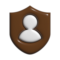 3d icon of profile privacy png