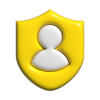 3d icon of profile privacy png