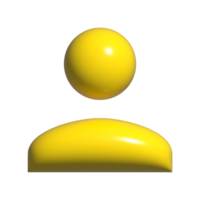 3d Symbol von Mann Profil png