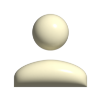 3d Symbol von Mann Profil png