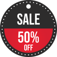 Big sale badge with black and red color. Discount coupon illustration. Mega sale sticker. Super Sale badge. Big sale tag design. png