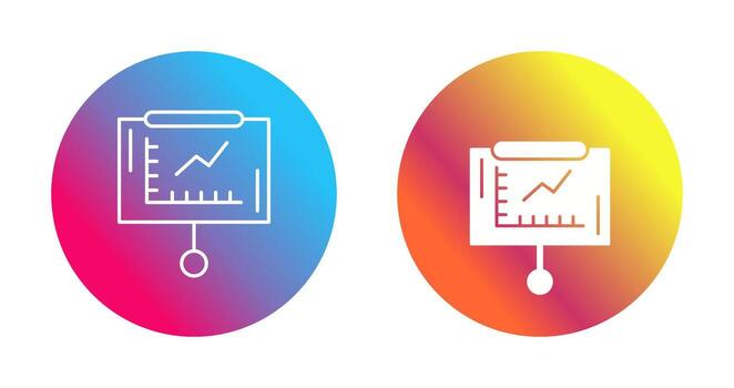 icono de vector de gráfico de línea