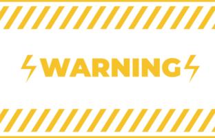 Caution danger signs with yellow and black color. Warning sign for website or accident. Caution sign and yellow warning ribbons. png