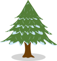 Christmas tree decorated with snow. Xmas traditional symbol tree with snow. Merry Christmas and a happy new year simple tree. png