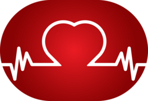 Medical icon design. Blood drop and pulse rate icon design. The medical red icon with blood drop and heart icon illustration. png