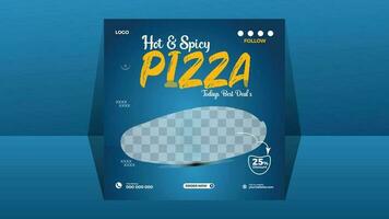 Pizza Sale Social media Post Design Template vector