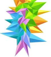 Colorful abstract polygonal element. vector