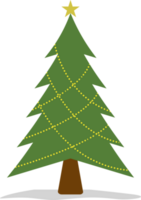 joyeux Noël Facile arbre conception avec lumières. Noël décoré arbre. Noël traditionnel symbole arbre avec lumière ampoules. png