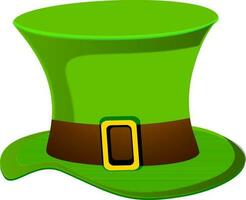 Leprechaun hat isolated in green color. vector