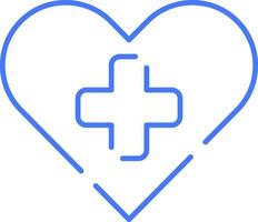 Heart health line icon vector