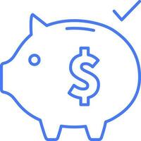 Savings line icon vector