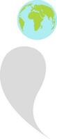Flat illustration of globe. vector