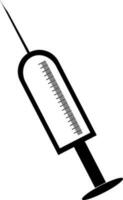 Flat illustration of syringe or injection. vector