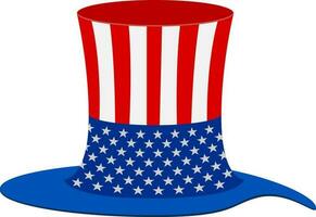 Illustration of Uncle Sam's Hat. vector