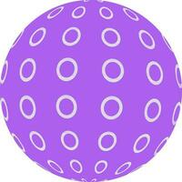 púrpura pelota con blanco círculos vector