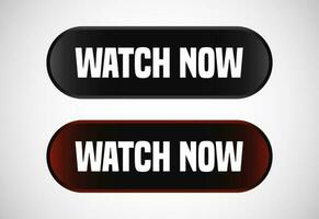 Watch now button. Watch now banner sign. Play video icon vector illustration.