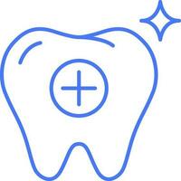 dental diente línea icono vector