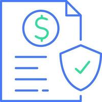 Document security line icon vector