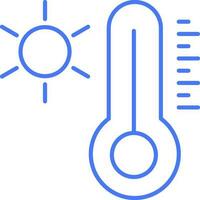 Hot temperature line icon vector