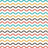 Seamless colorful Wavy line background. vector
