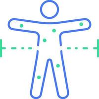 Body diagnostic line icon vector