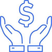 Hand hold money vector