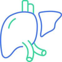 Liver line icon vector