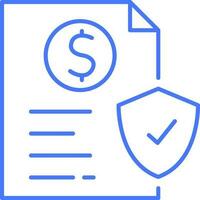 Document security line icon vector