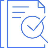 Document check line icon vector