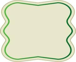 Sticker, tag or label design in green color. vector