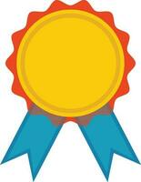 Flat style colorful award badge icon. vector