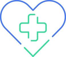 Heart health line icon vector
