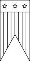 Vector ribbon sign or symbol.