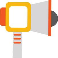 Colorful megaphone icon in flat style. vector
