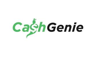 cash genie carries money. Business concept vector