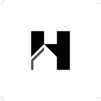 Abstract H Letter Real Estate Logo Design vector