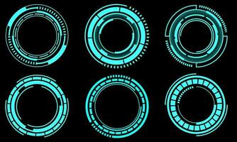 conjunto de ciencia fi circulo usuario interfaz elementos tecnología futurista diseño moderno creativo vector