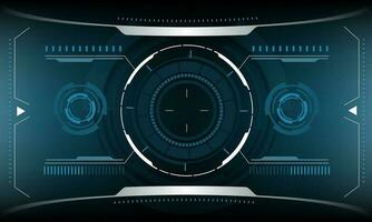 HUD sci-fi interface screen view design virtual reality futuristic technology display vector